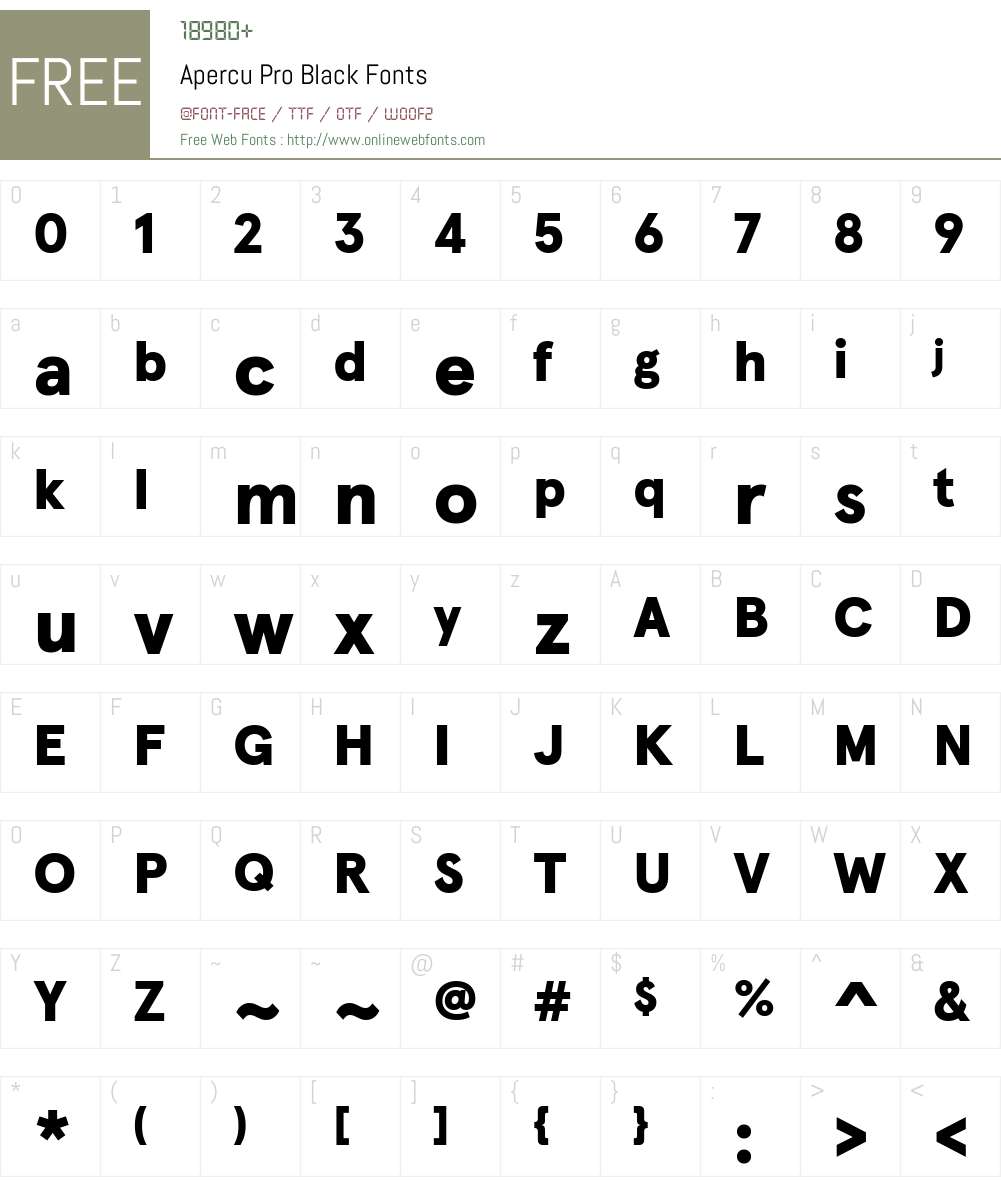 Apercu Pro Black Font Screenshots