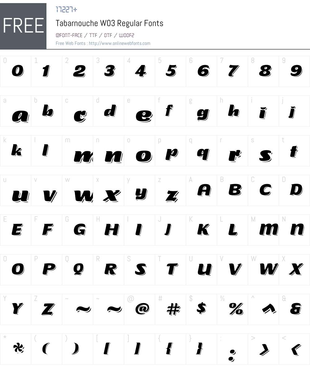 Tabarnouche Font Screenshots