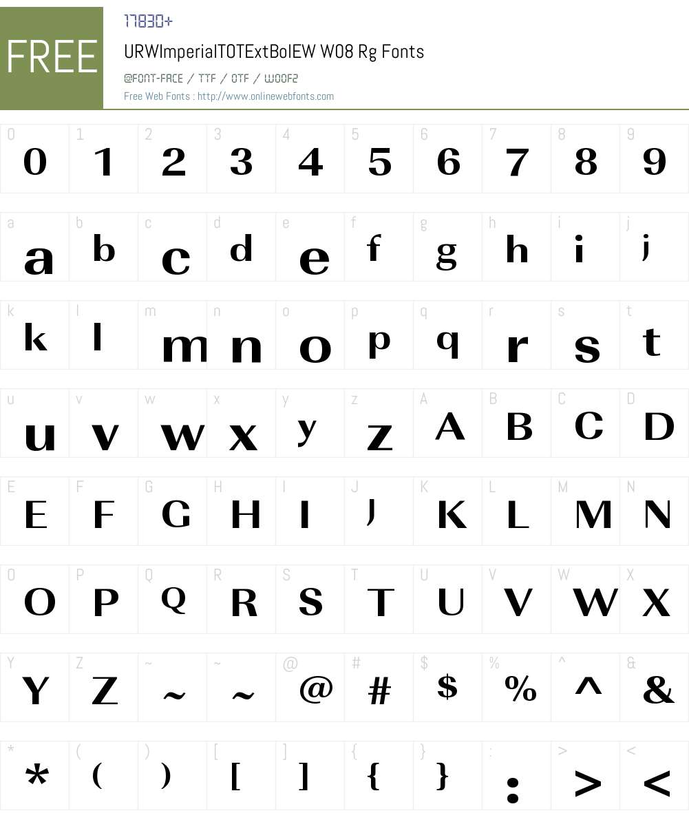 Imperial Font Screenshots