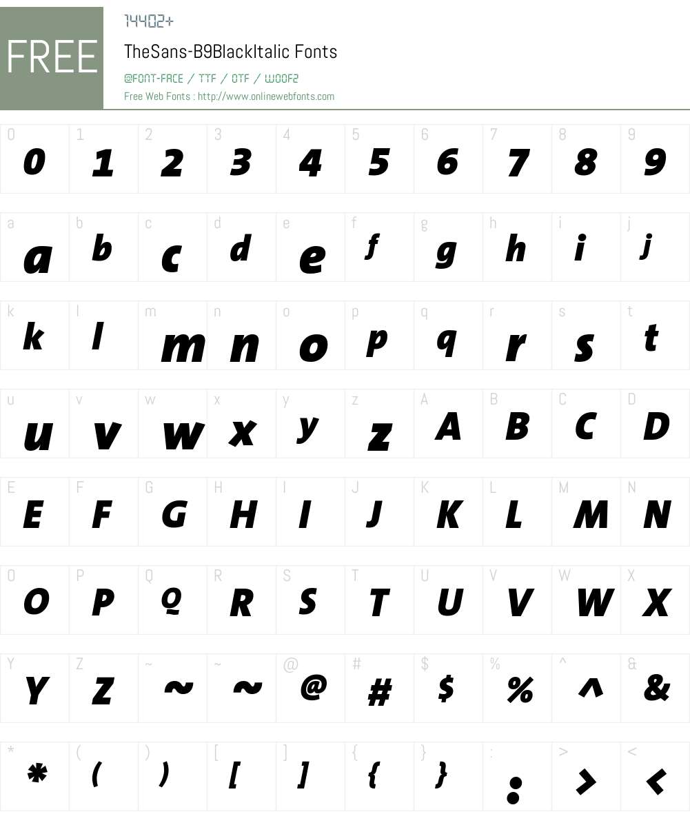 TheSans B9 Black Font Screenshots