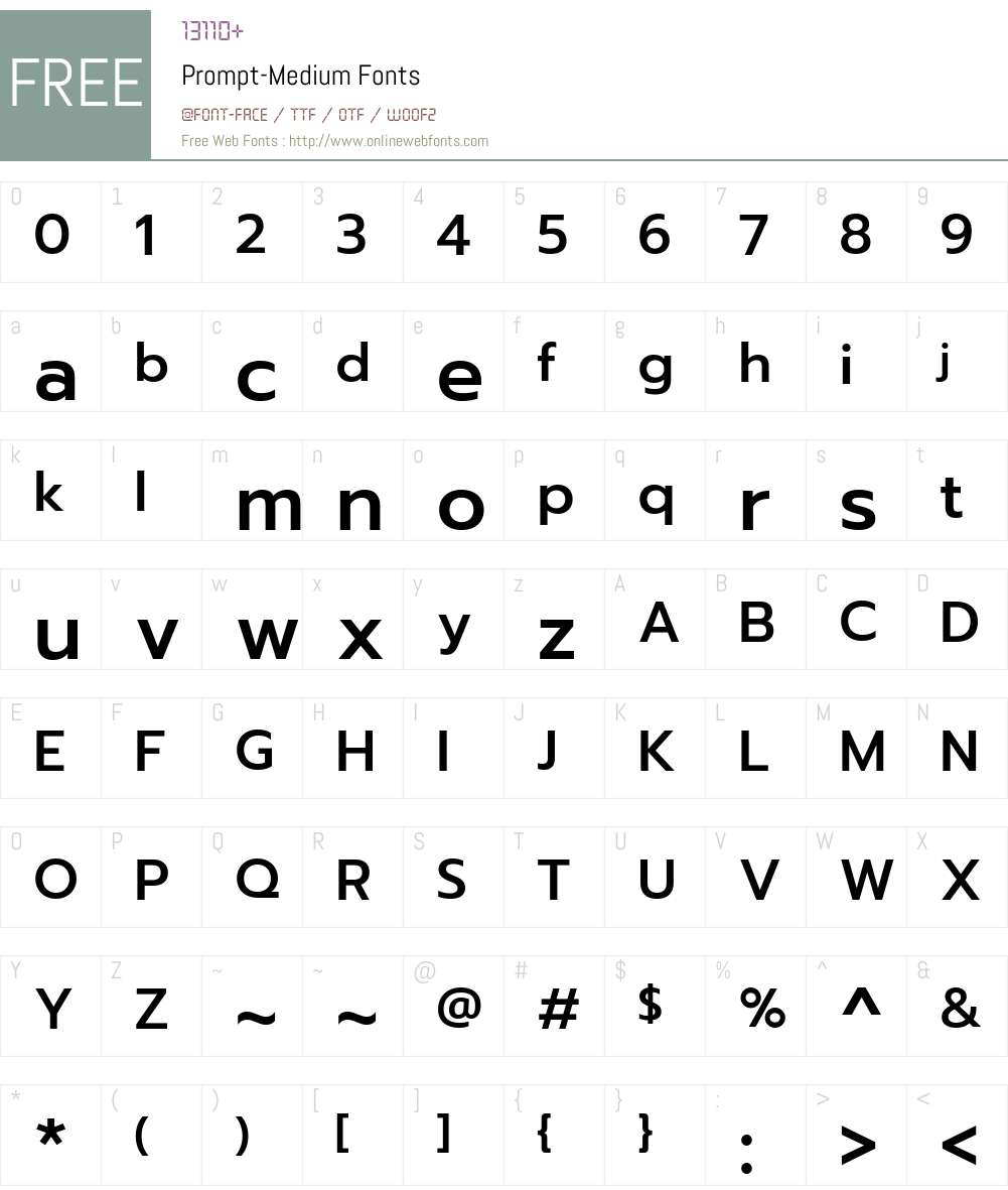 Prompt Medium Font Screenshots