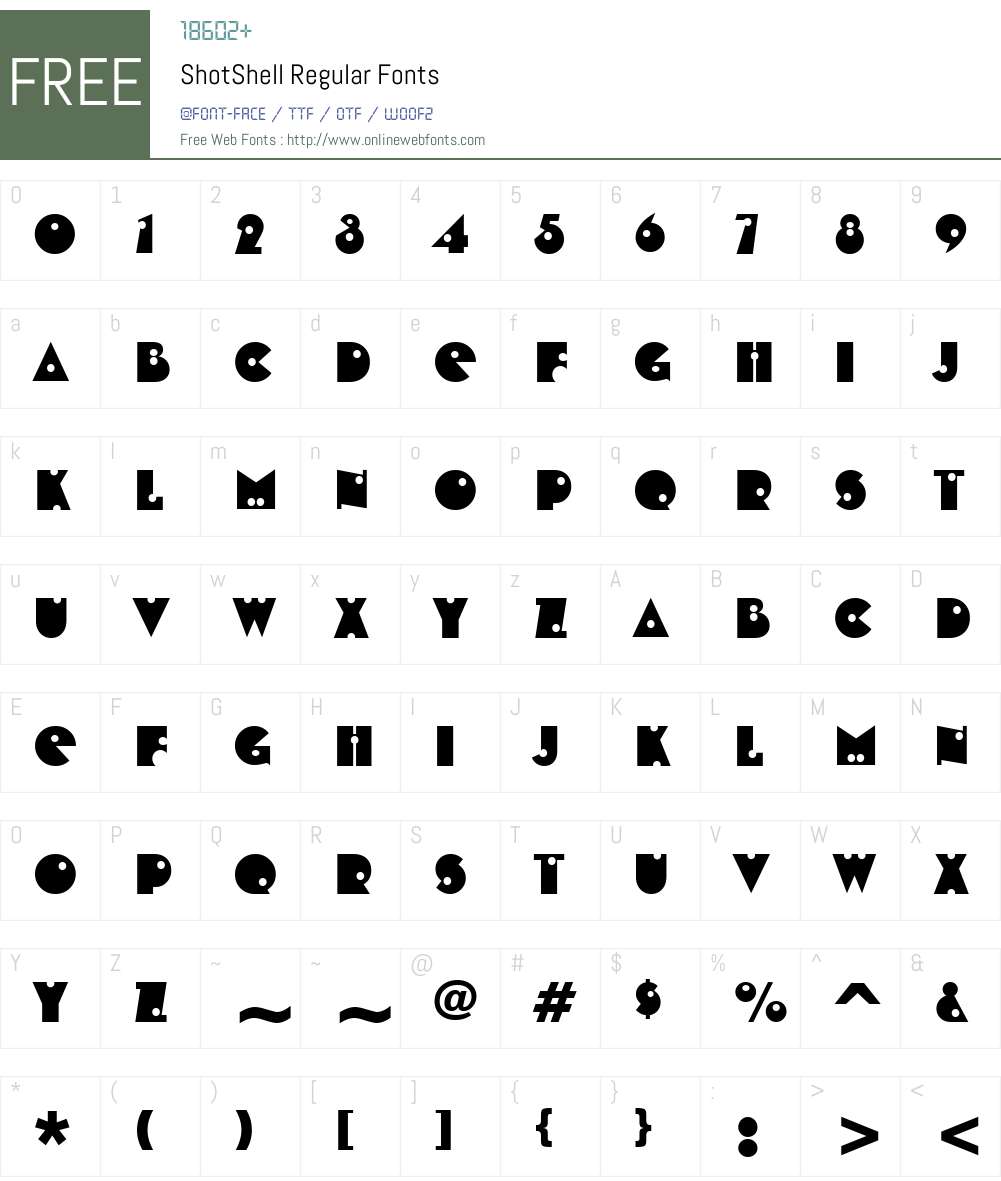 ShotShell Font Screenshots
