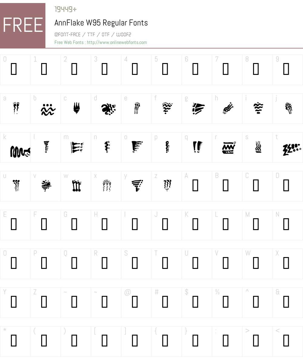 AnnFlake Font Screenshots