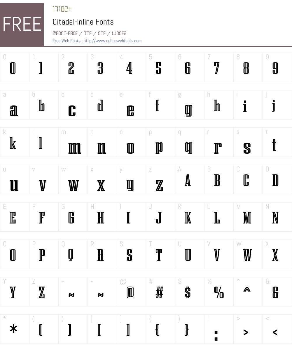 Citadel Font Screenshots