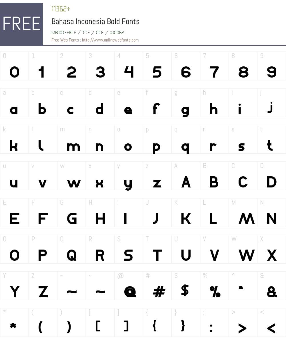 Bahasa Indonesia Font Screenshots