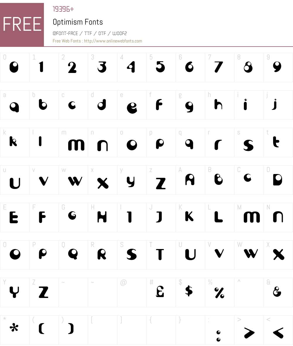Optimism Font Screenshots