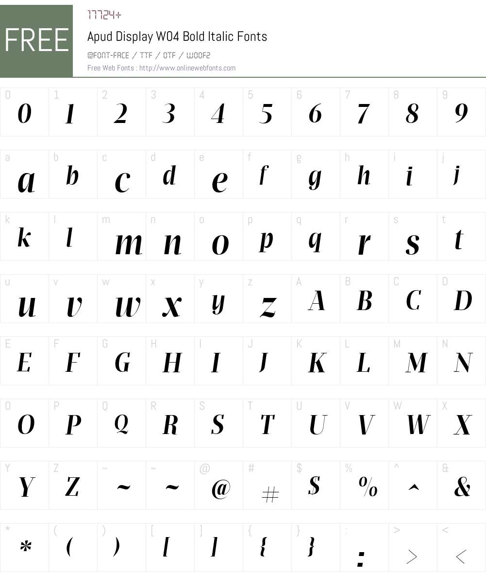 Apud Display Font Screenshots