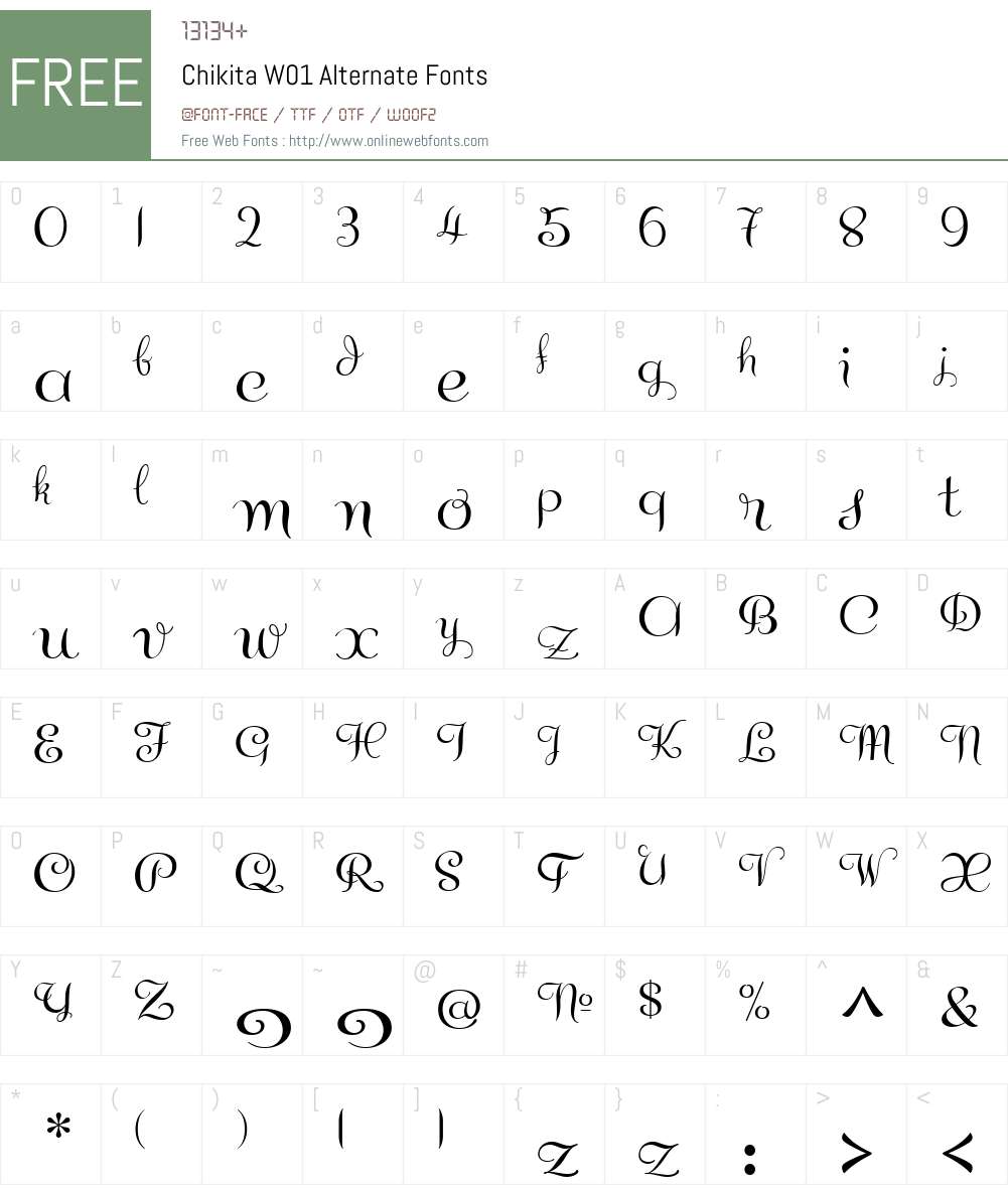Chikita Font Screenshots