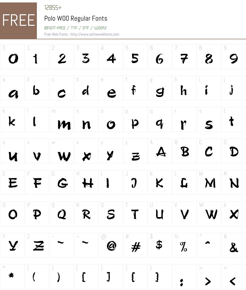 PoloW00-Regular Font Screenshots