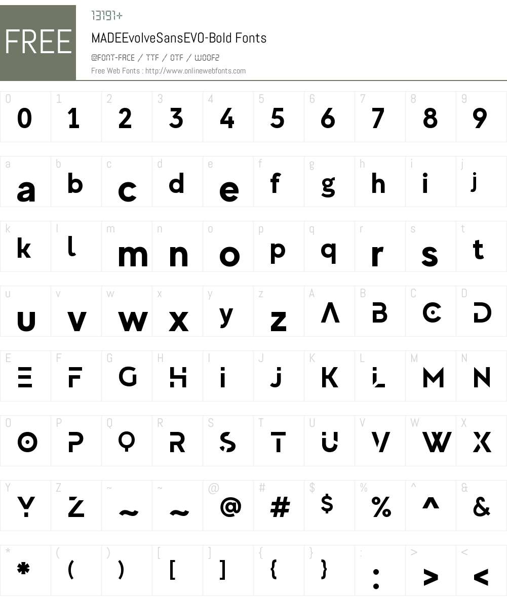 MADE Evolve Sans EVO Font Screenshots