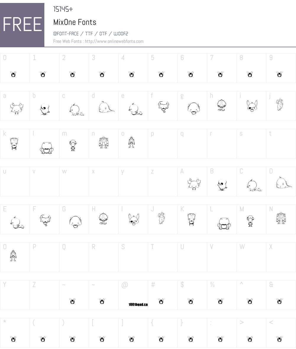 MixOne Font Screenshots