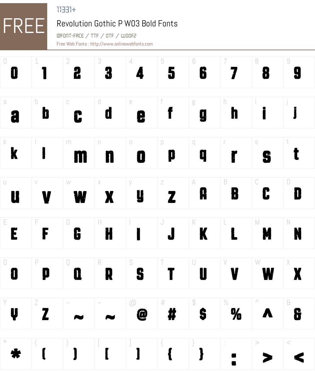 Revolution Gothic P Font Screenshots