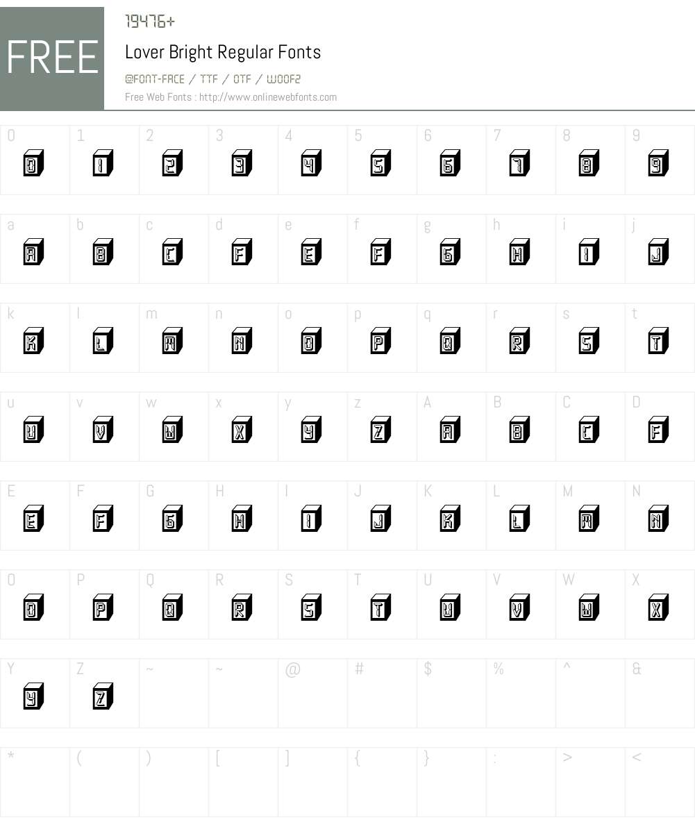 Lover Bright Font Screenshots