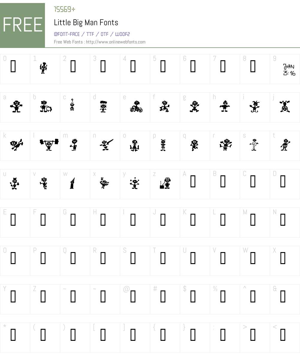 Little Big Man Font Screenshots