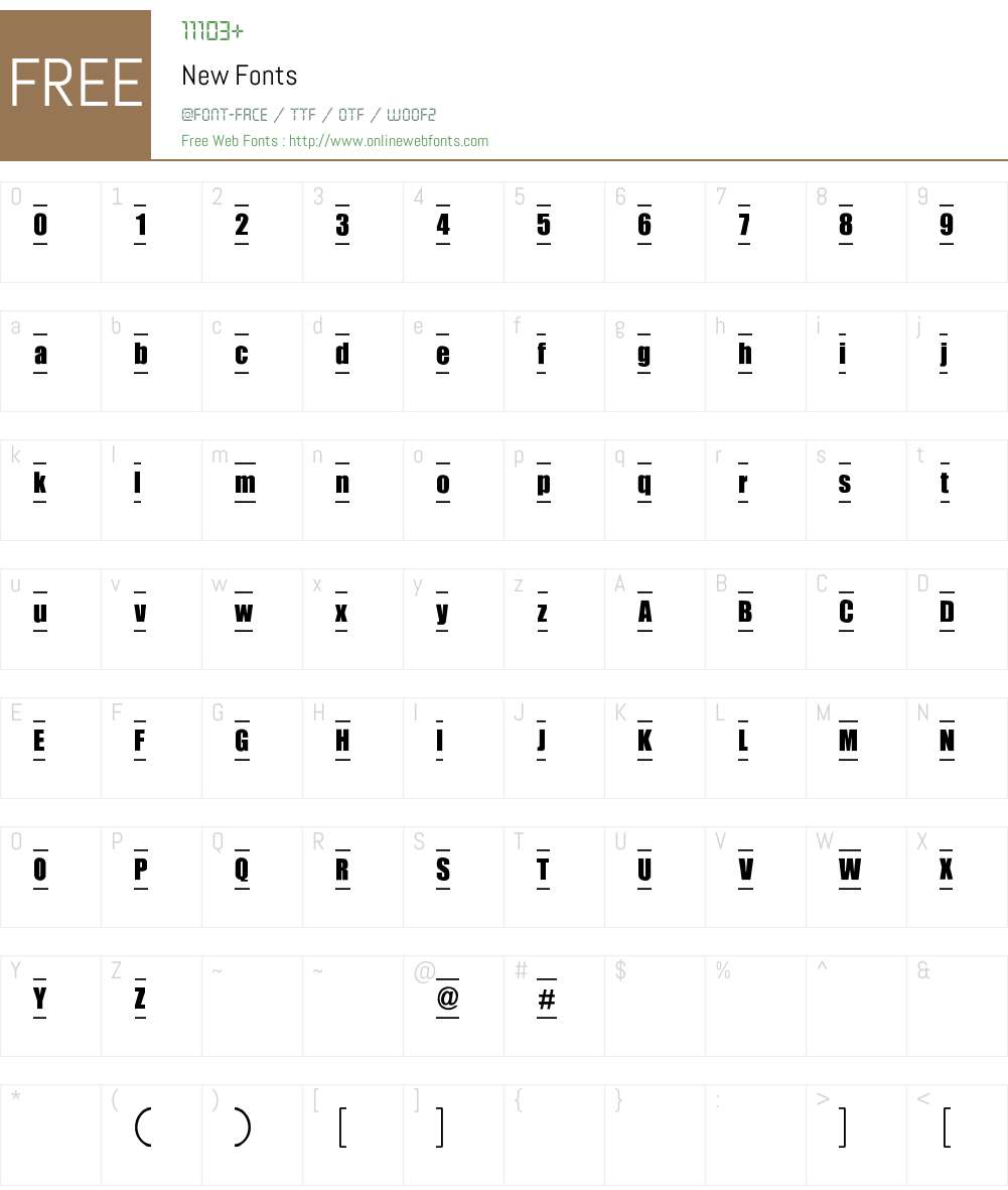 New Font Screenshots