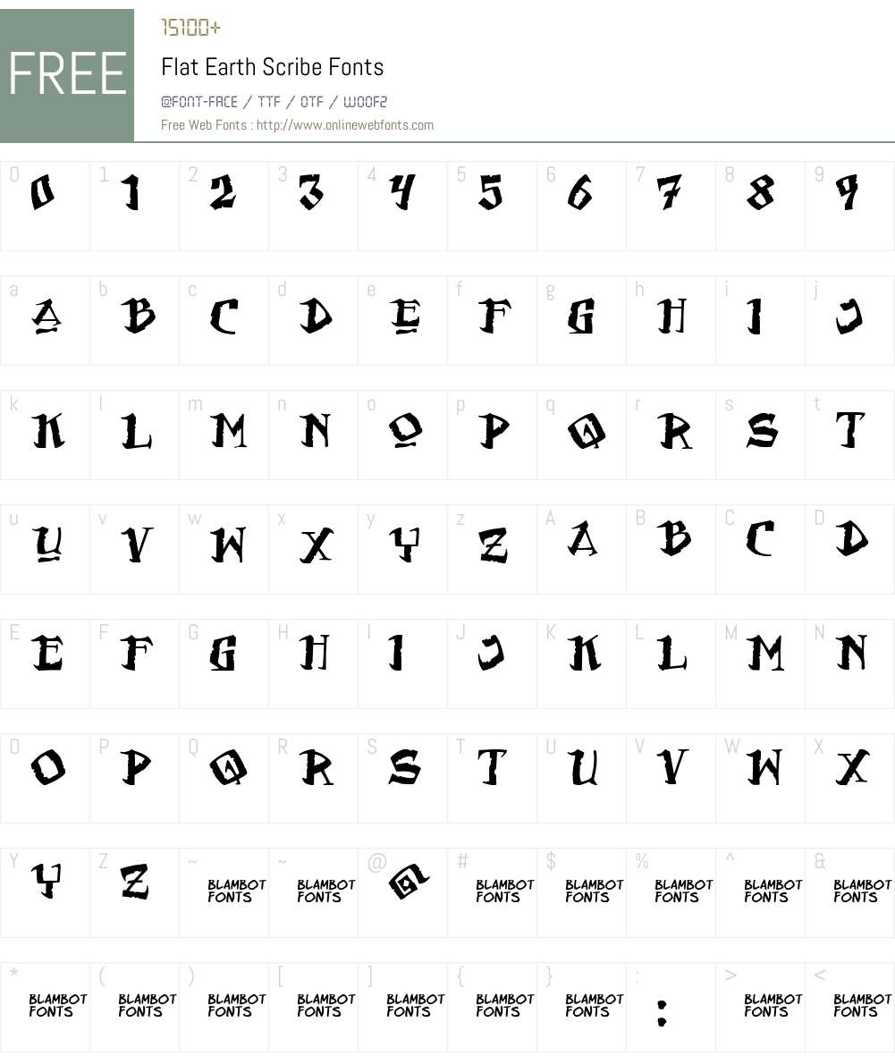 Flat Earth Scribe Font Screenshots