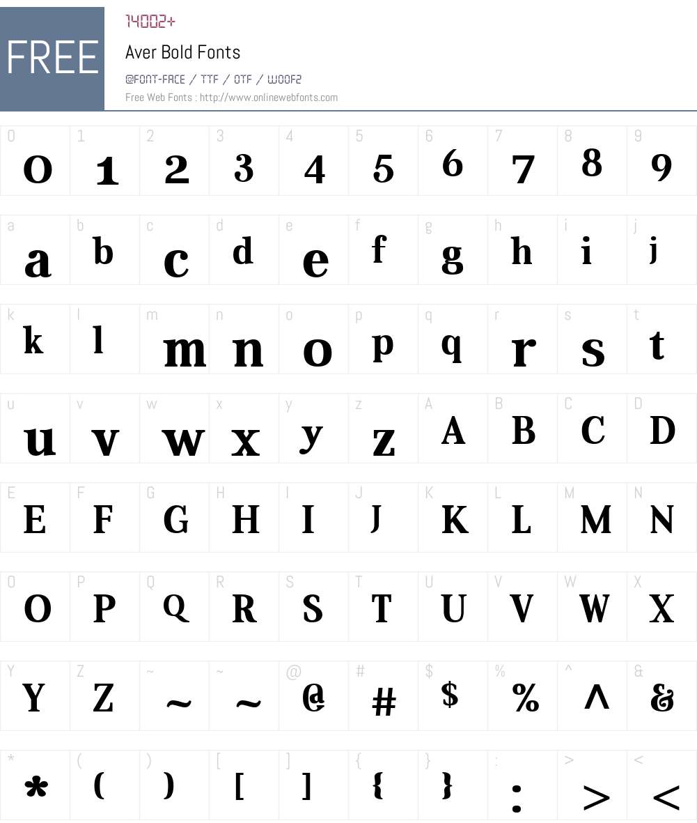 Aver Font Screenshots