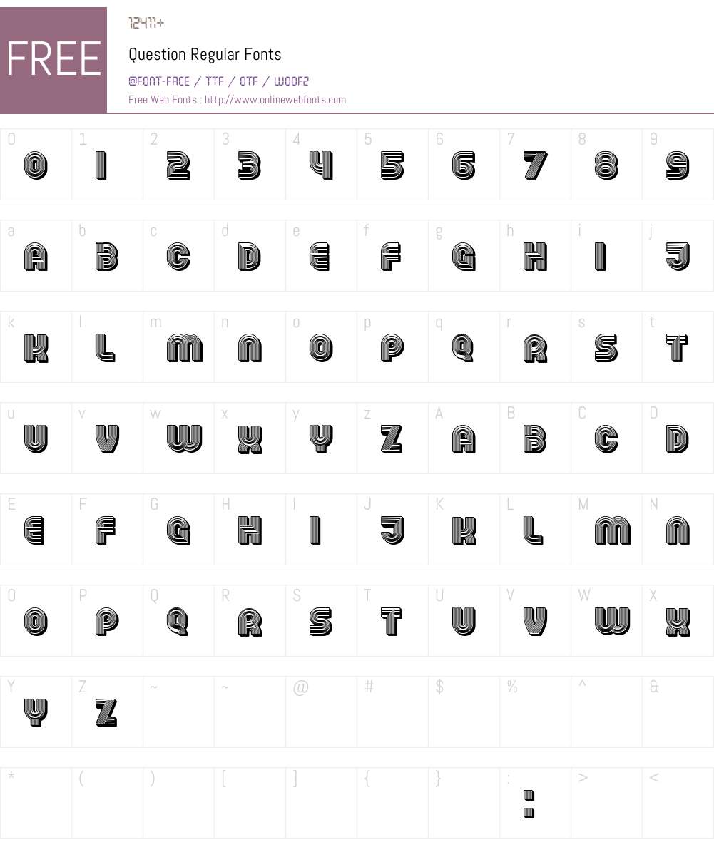 Question Font Screenshots