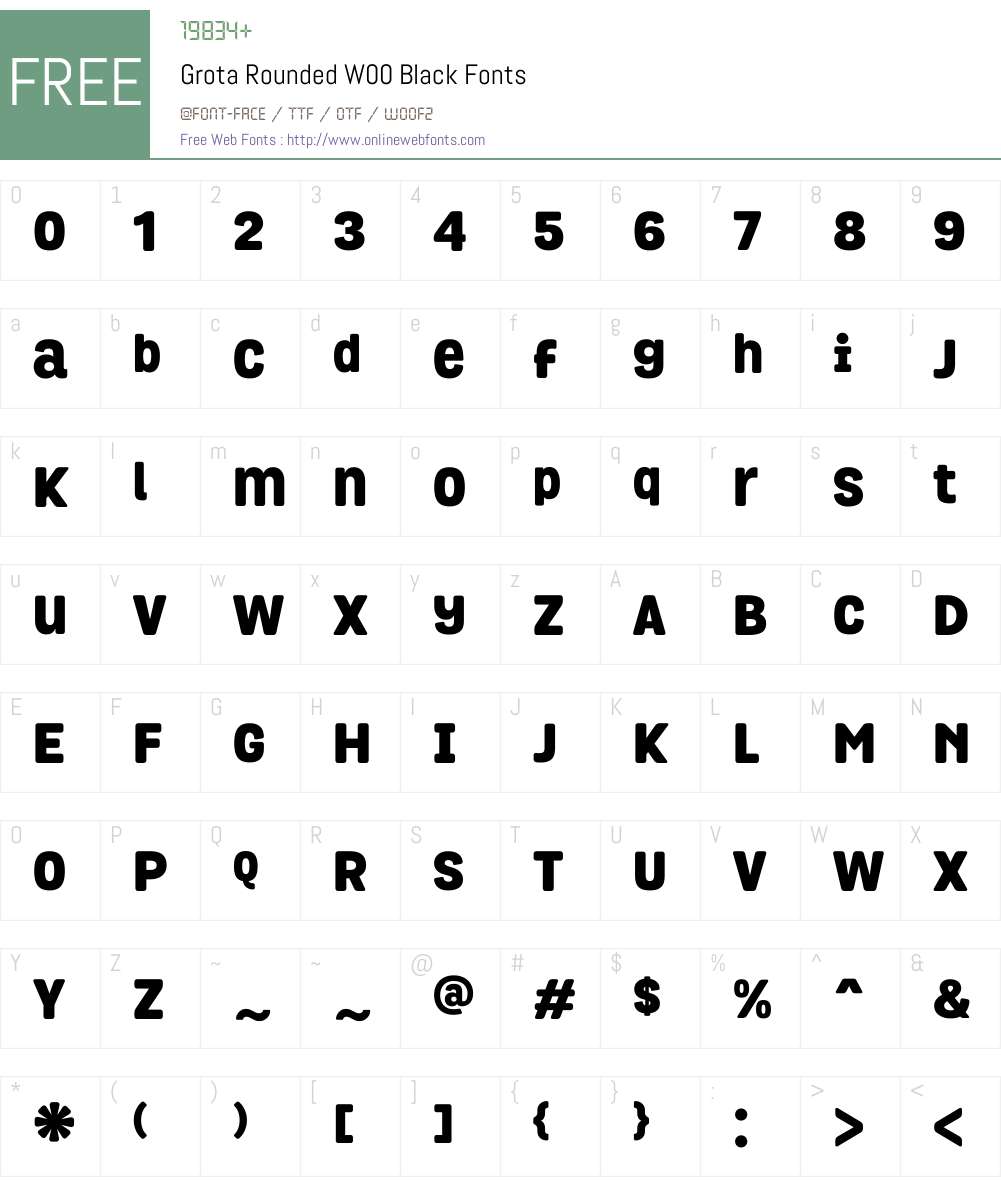 GrotaRoundedW00-Black Font Screenshots
