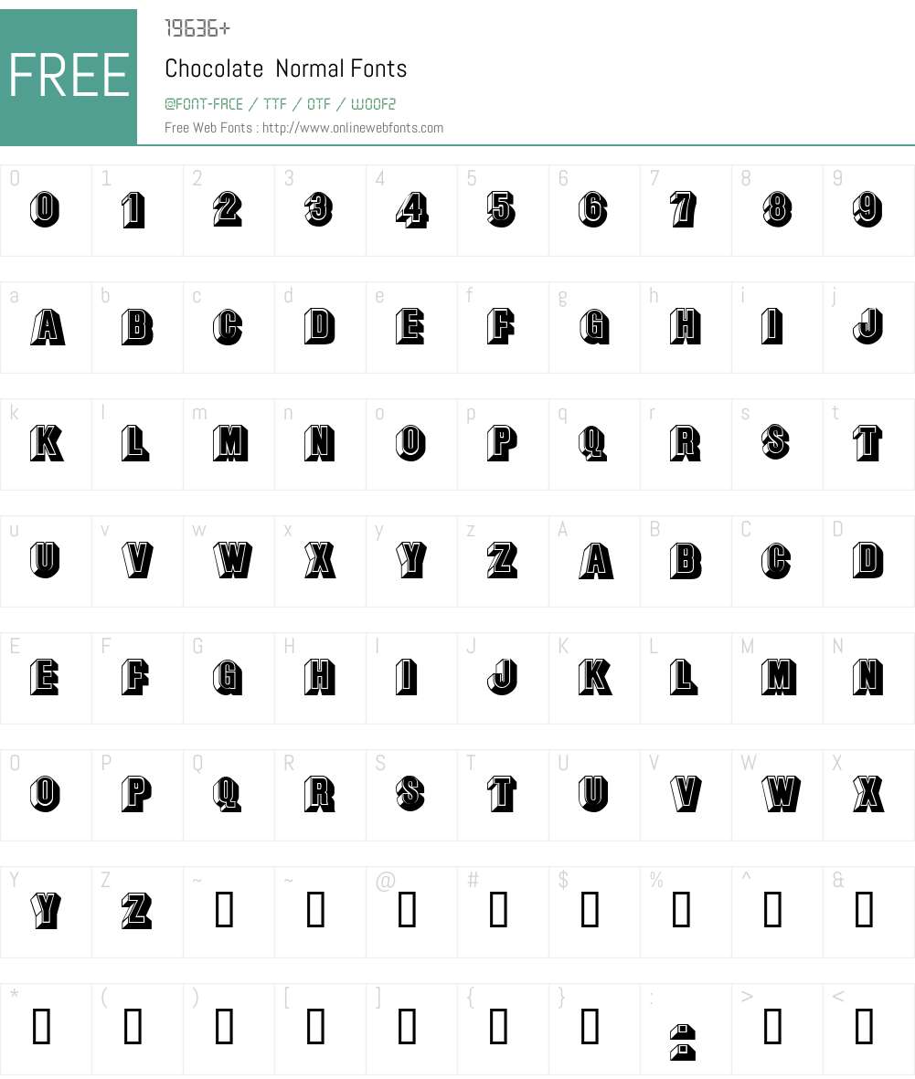 Chocolate Font Screenshots