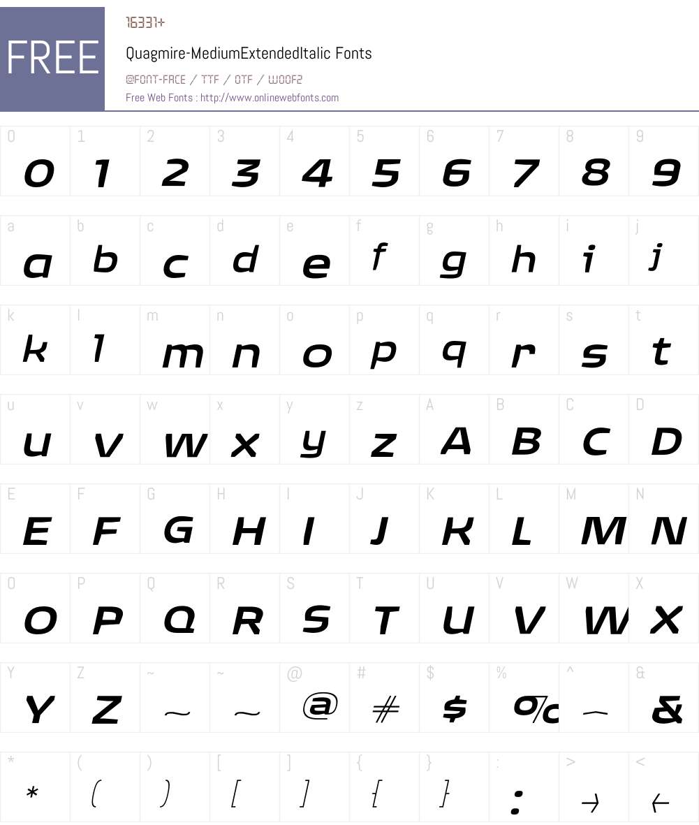 Quagmire Font Screenshots