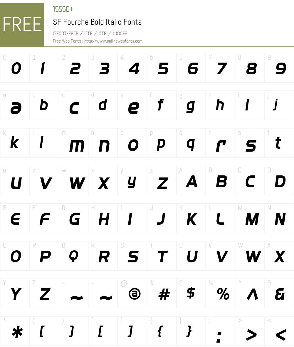 SF Fourche Font Screenshots
