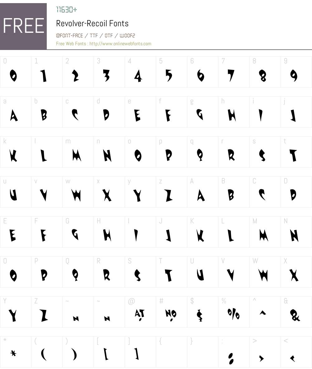 Revolver Font Screenshots