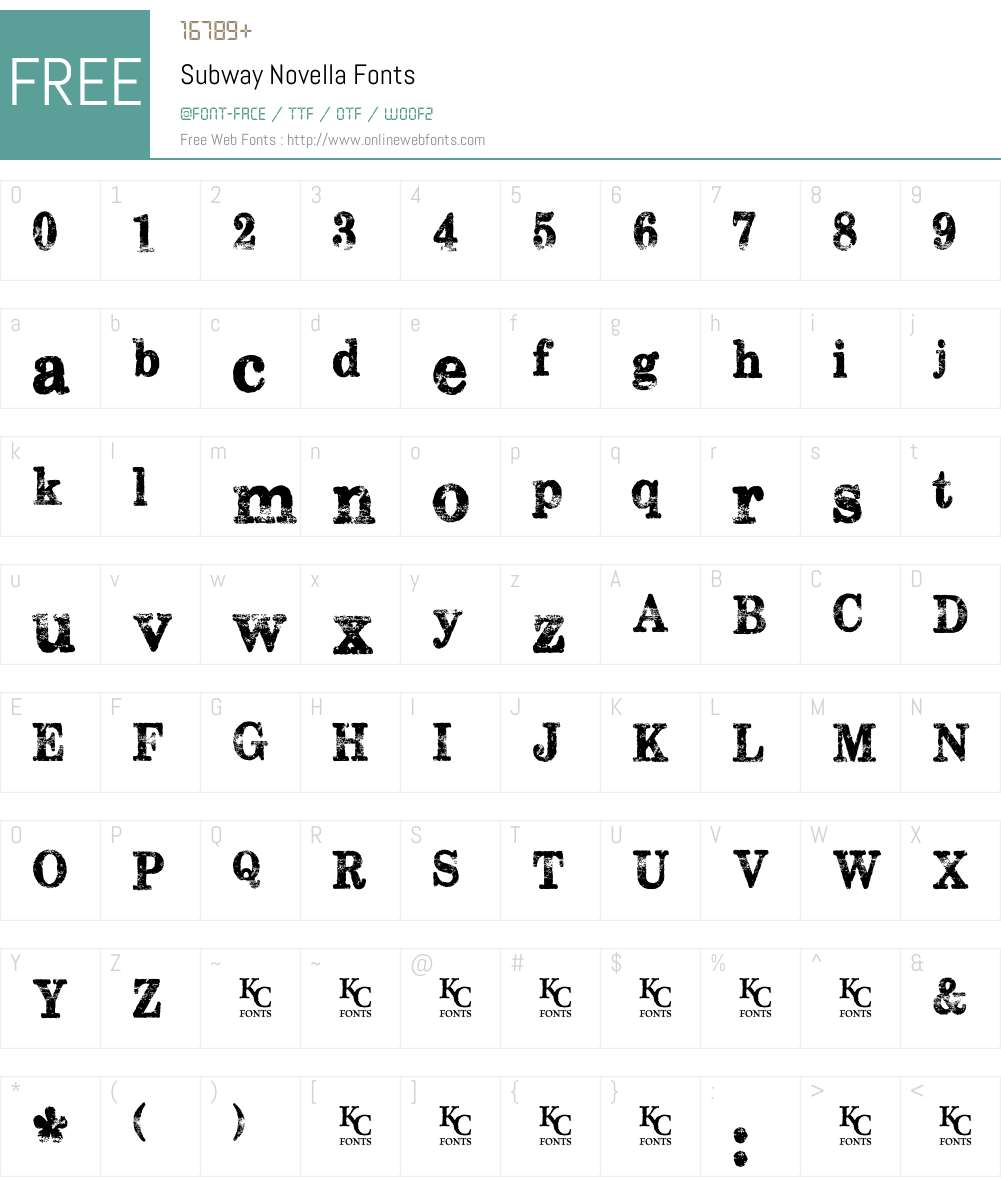 Subway Novella Font Screenshots