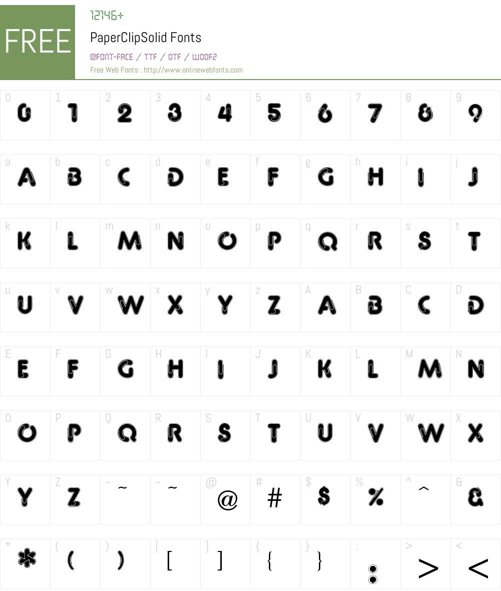 Paper Font Screenshots
