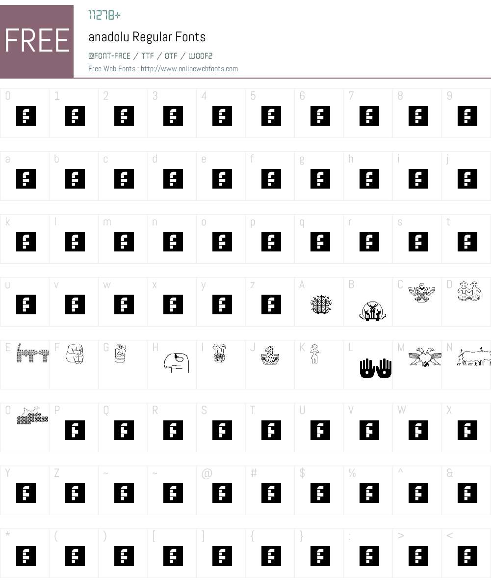 anadolu Font Screenshots