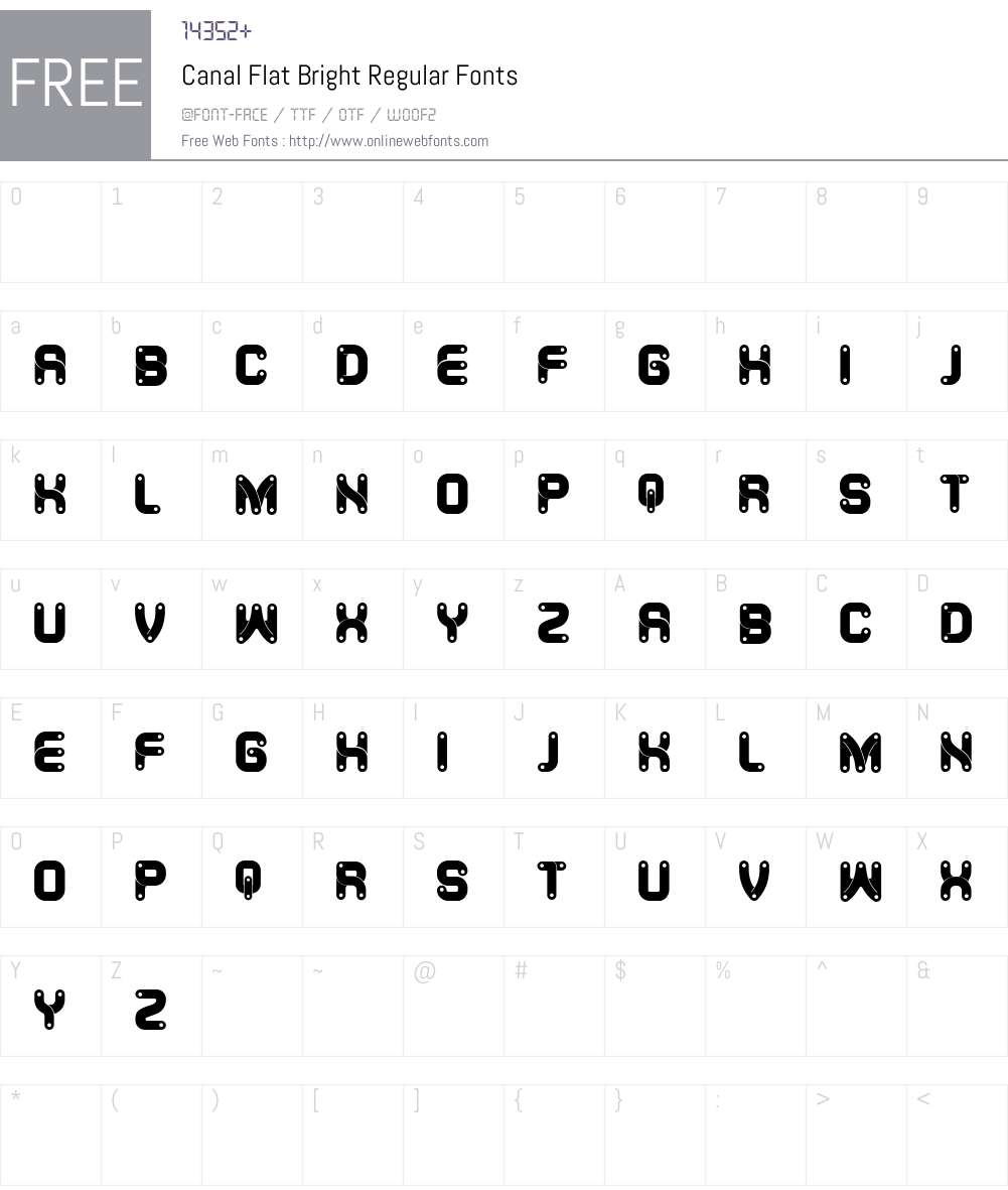 Canal Flat Bright Font Screenshots