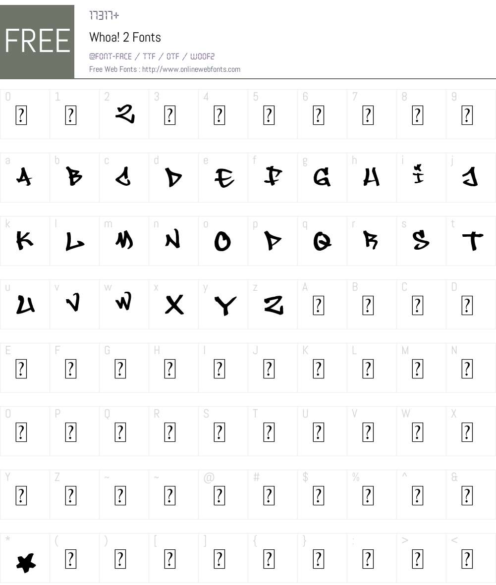Whoa! 2 Font Screenshots
