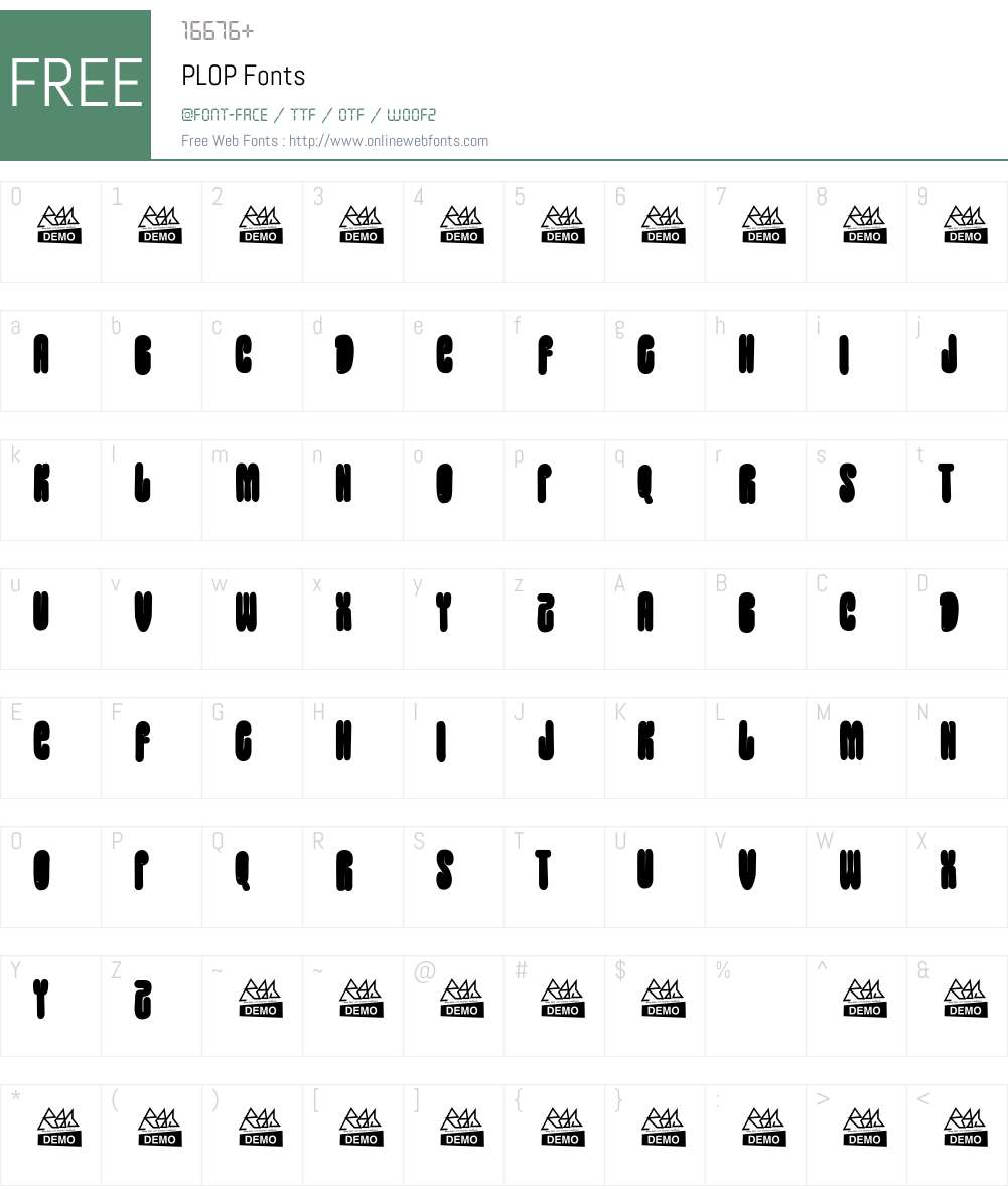 PLOP Font Screenshots