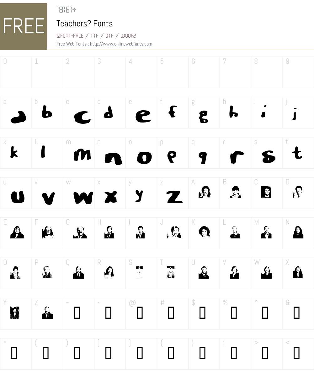 Teachers? Font Screenshots