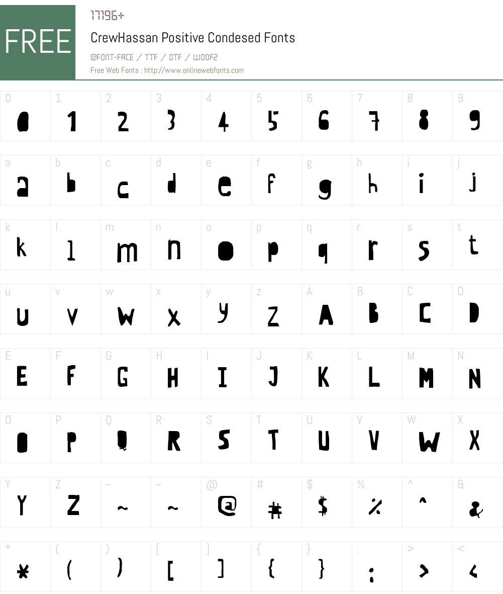 CrewHassan Font Screenshots