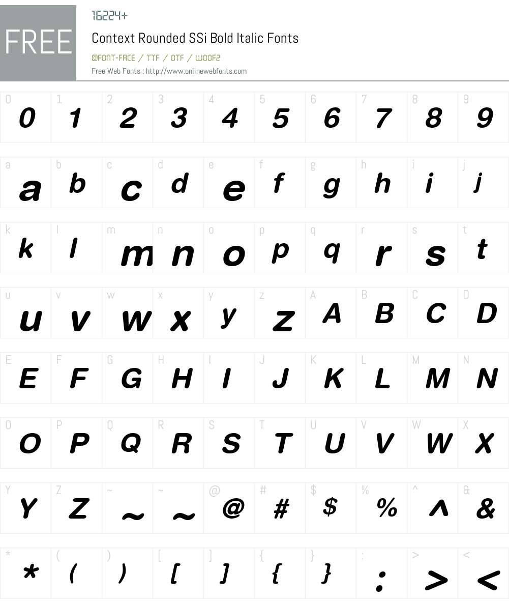Context Rounded SSi Font Screenshots