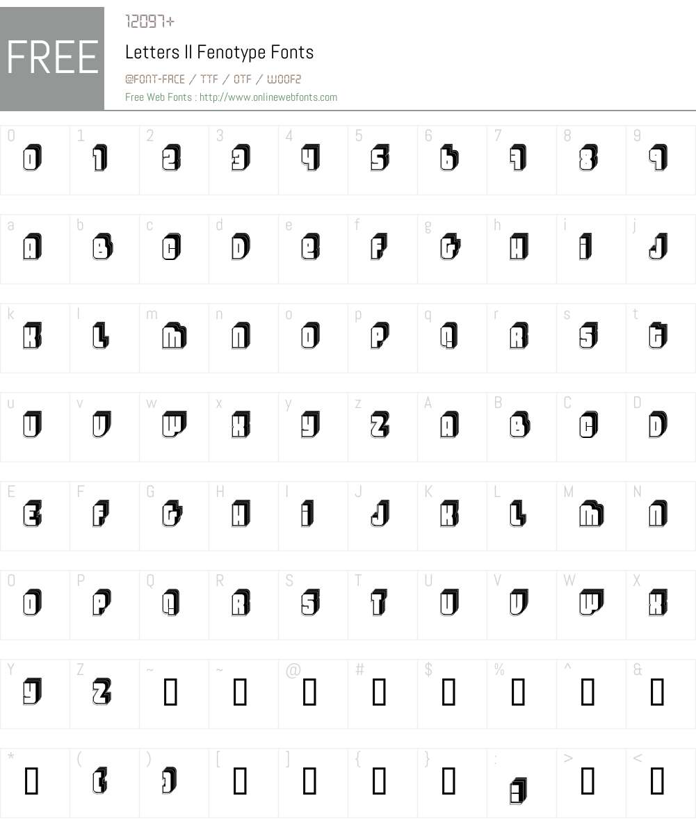 Letters II Font Screenshots