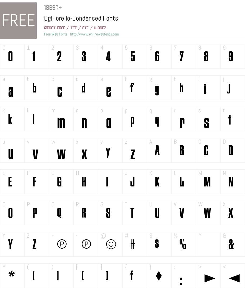 CgFiorello Font Screenshots