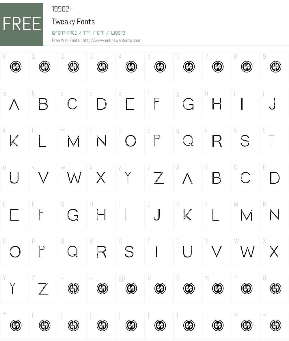 Tweaky Font Screenshots