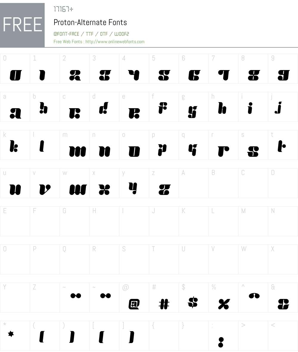 Proton Font Screenshots