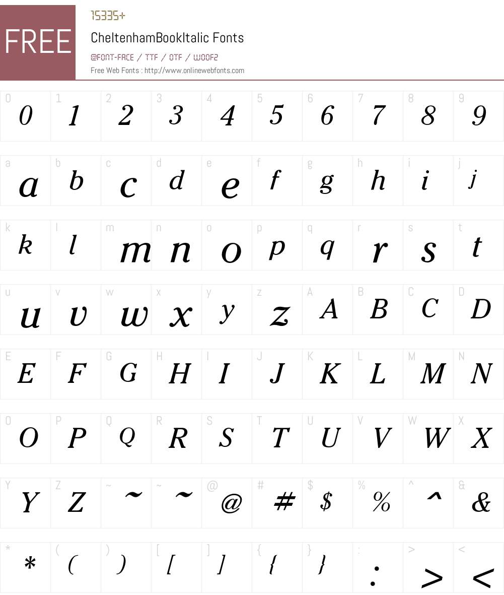 Cheltenham Font Screenshots