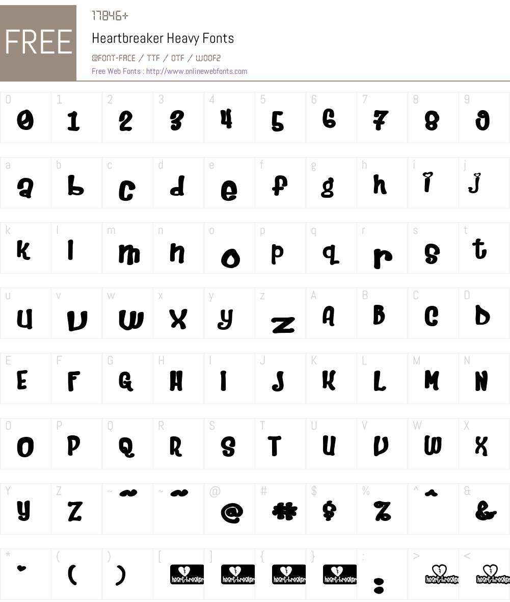 Heartbreaker Font Screenshots