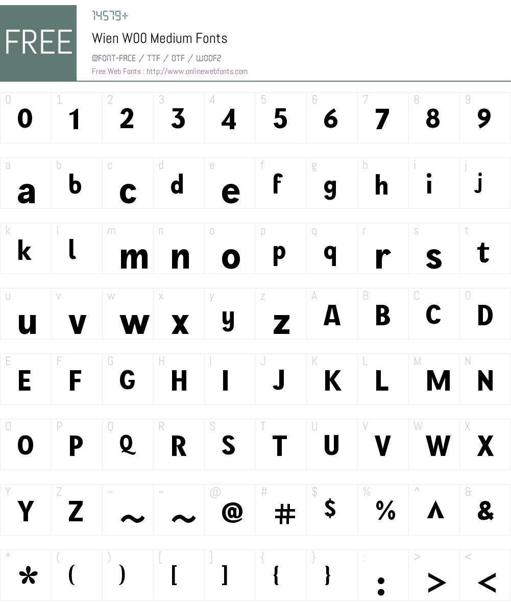 WienW00-Medium Font Screenshots