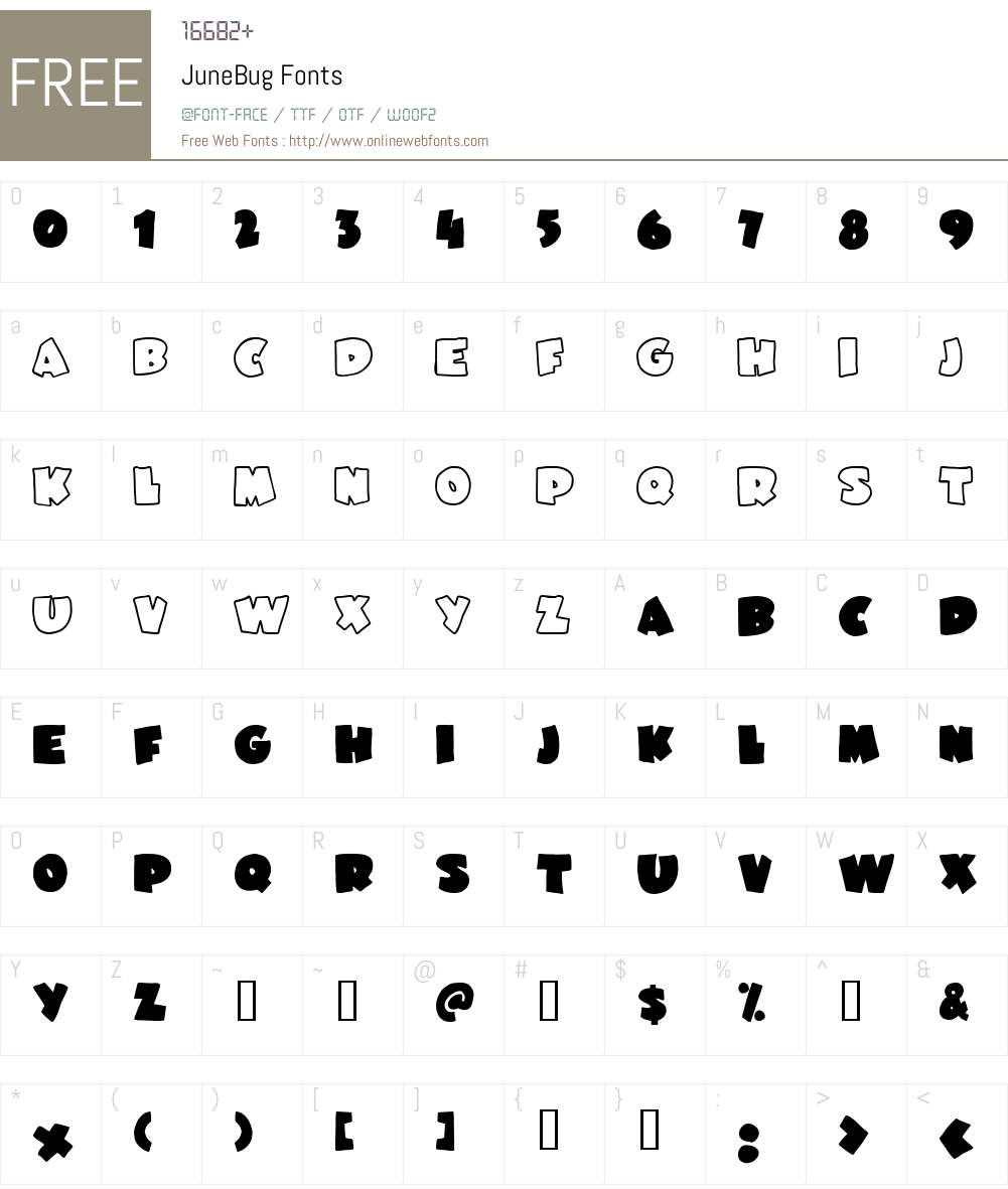 JuneBug Font Screenshots