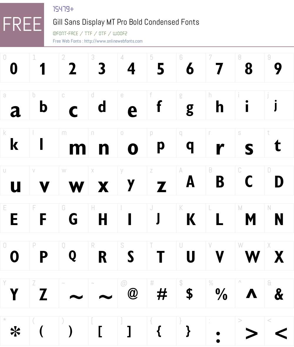 Gill Sans Display MT Pro Font Screenshots