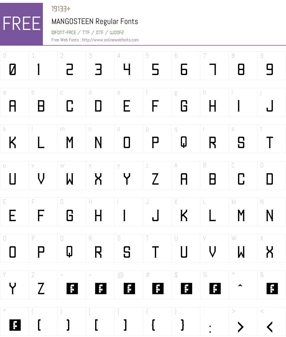 MANGOSTEEN Font Screenshots