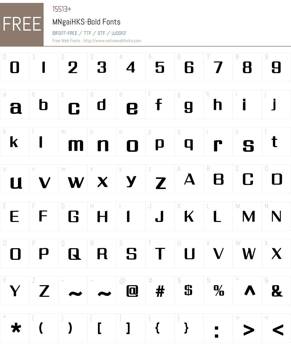MNgaiHKS Font Screenshots