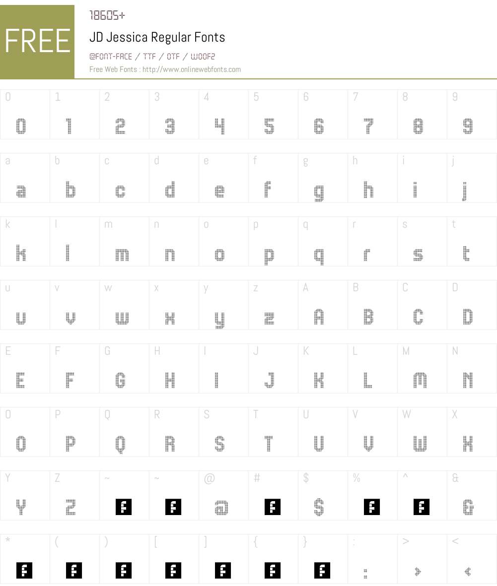 JD Jessica Font Screenshots