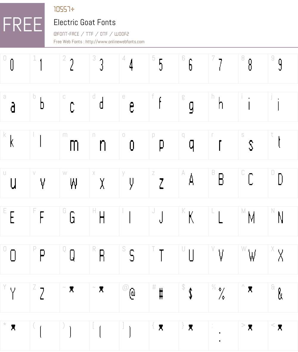 Electric Goat Font Screenshots