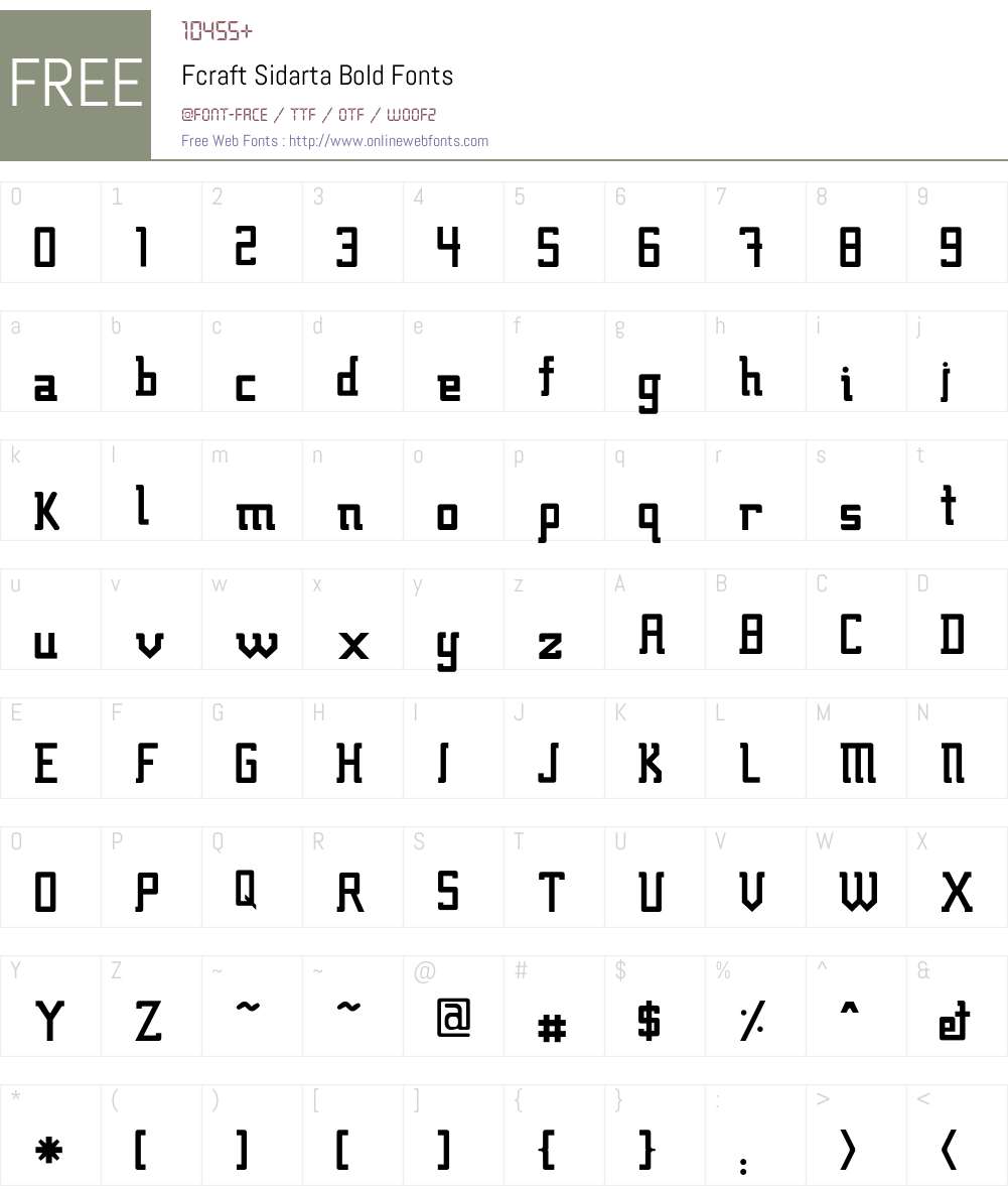 Fcraft Sidarta Font Screenshots